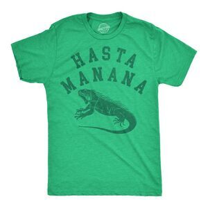 Mens Funny T Shirts Hasta Manana Iguana Sarcastic Spanish Joke Tee For Men